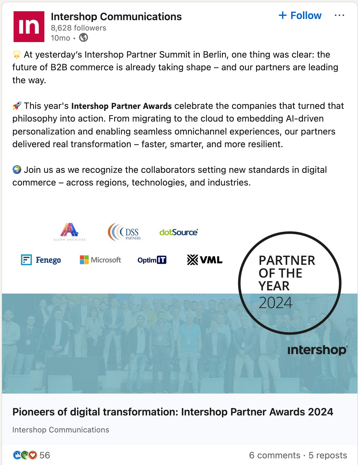 Intershop Partner of the Year 2024